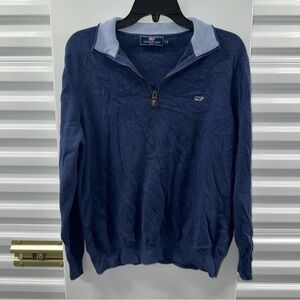 Vineyard Vines Men's Navy Zip-Up Sweater